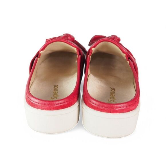 Spenco Barbados Orthopedic Suede Slide Mules "Baked Apple Red" Women's 6.5B - Picture 5 of 10